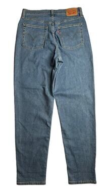 Levis High Waisted Taper Mom Blue Jeans Womens Size 29 Stretch Waterless‎